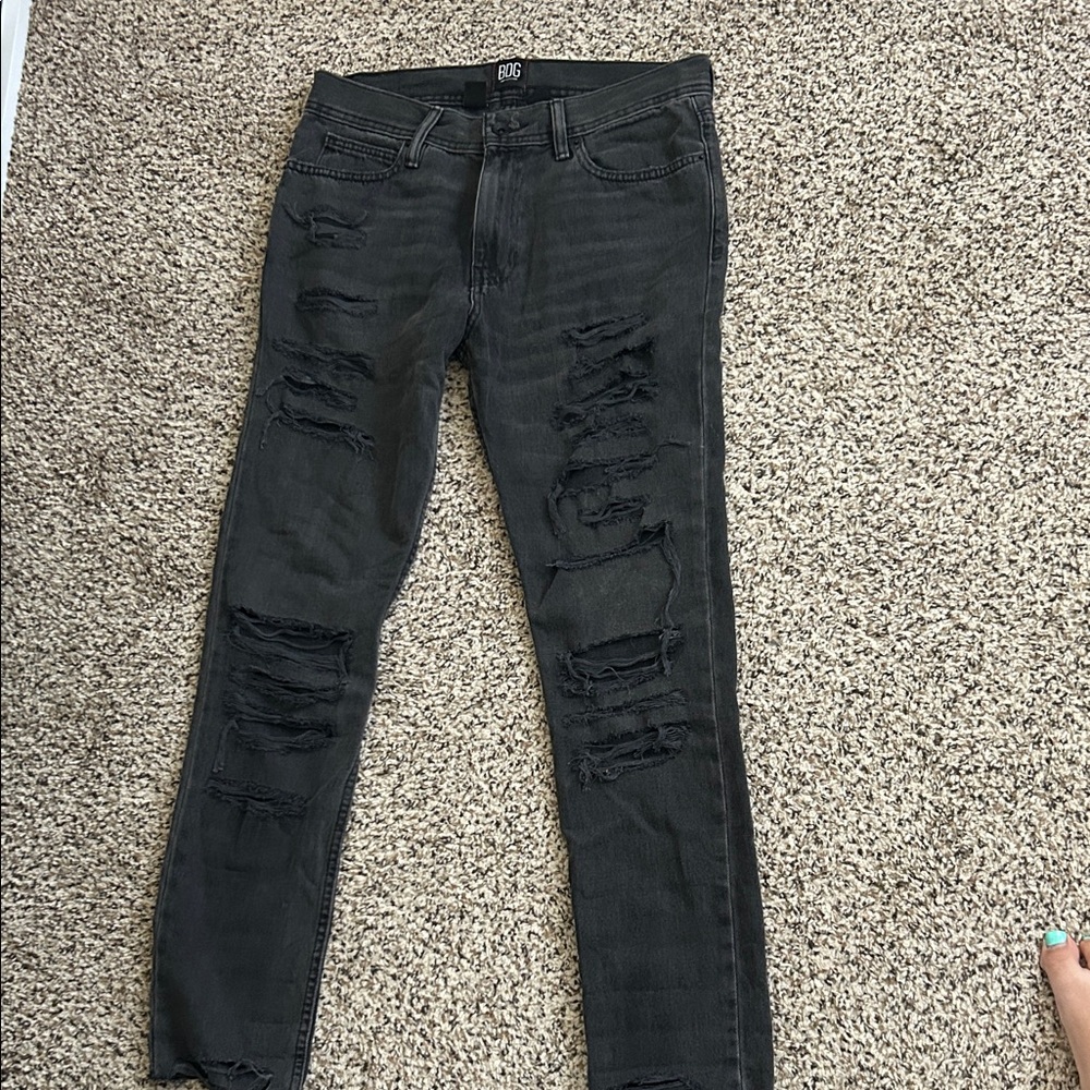 BDG Men's Black Distressed Skinny Jeans